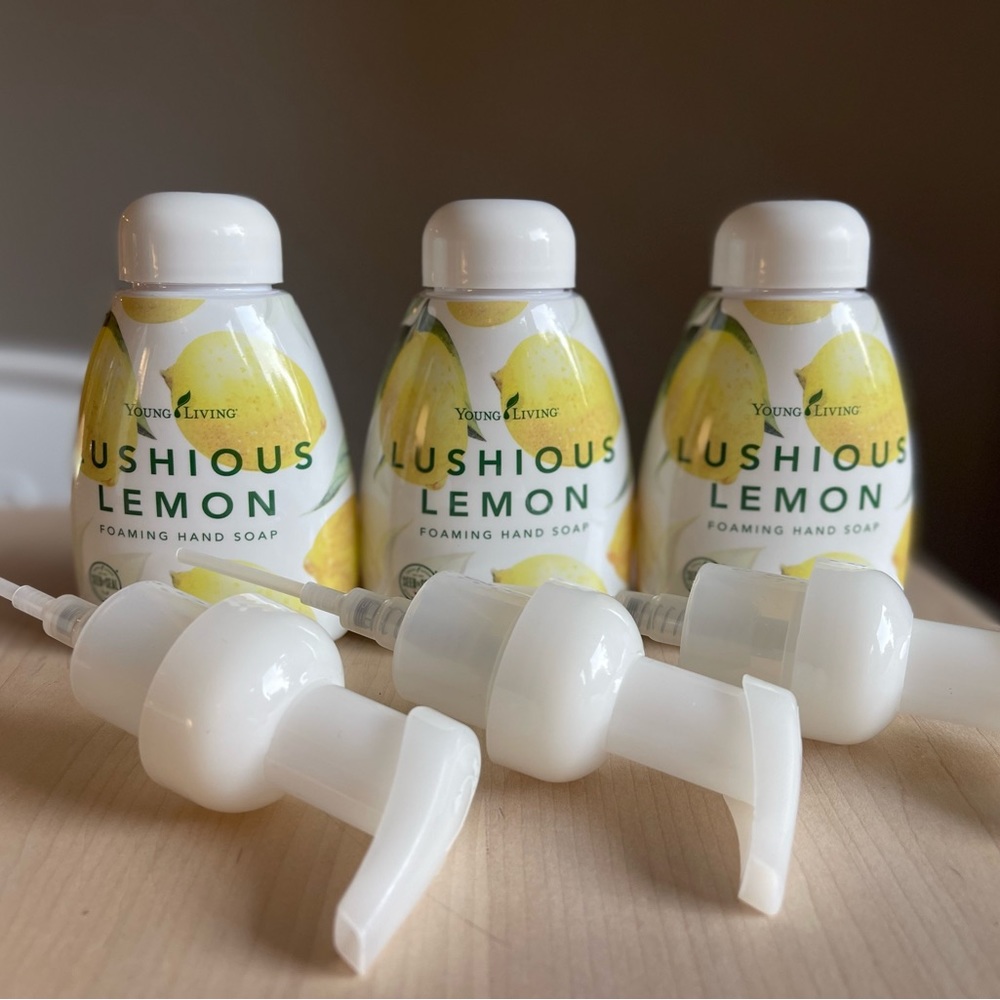 Set Of 3 Young Living Lushious Lemon Foaming Hand Soap Citrusy Aroma - 8 fl oz.